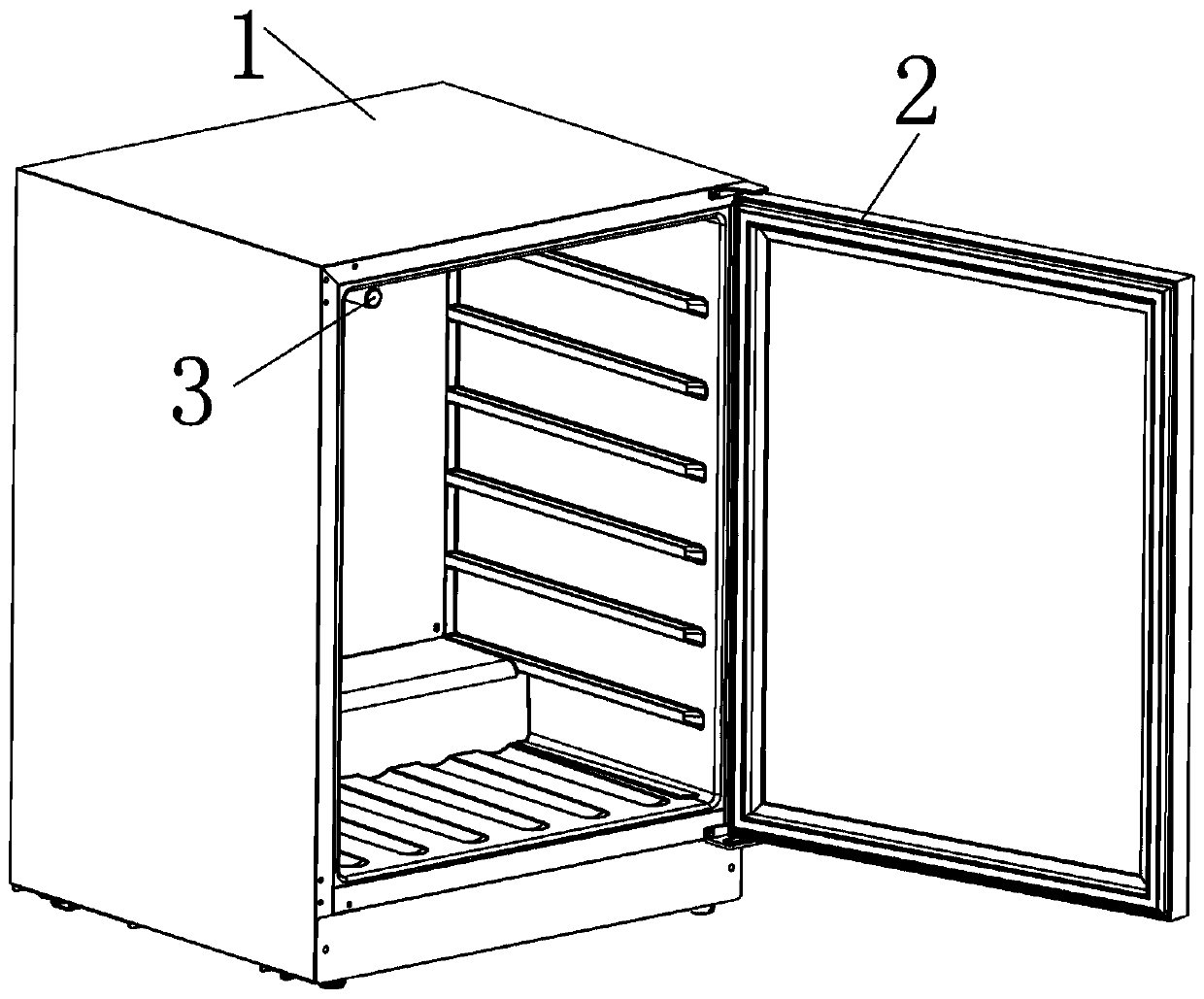 Red wine fresh-keeping cabinet with automatic door opening function