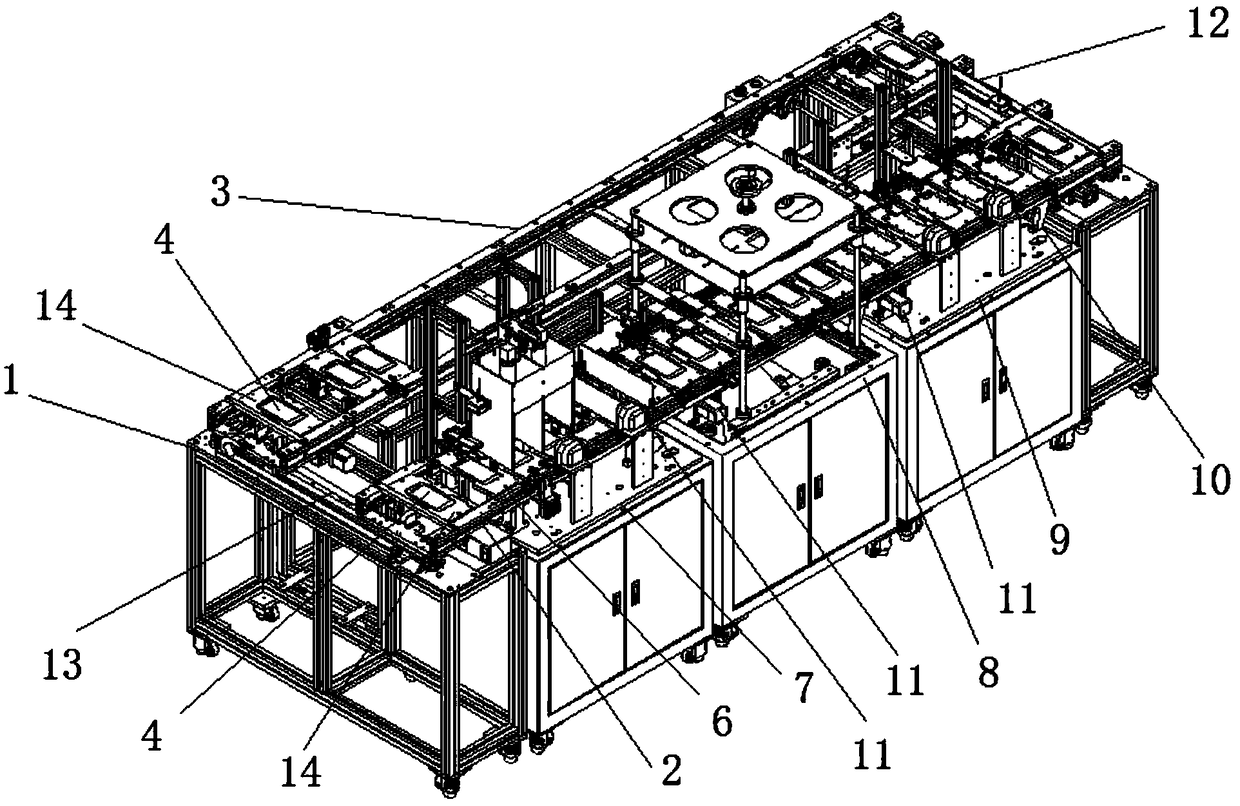 A fully automatic streamlined mobile phone online testing method and system thereof