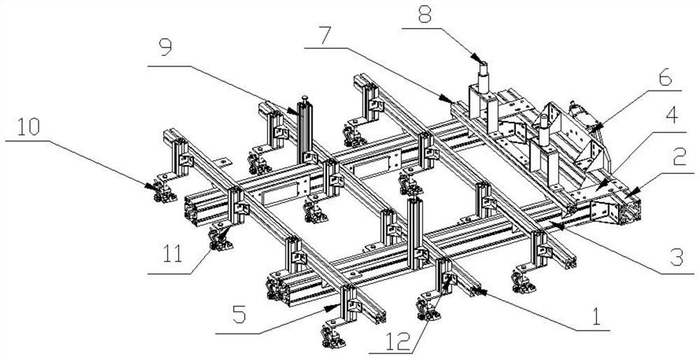 Automatic grabbing device for composite material prefabricated body and laminated piece