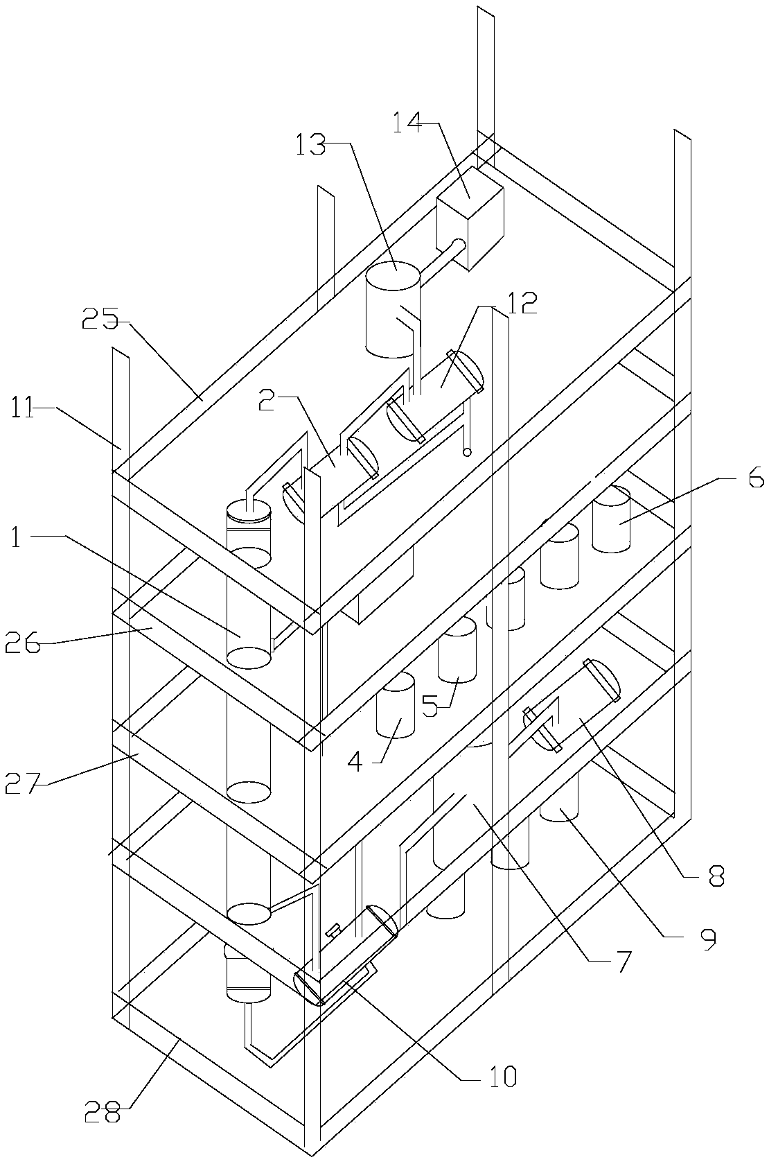 Recycling device for heavy solvents in dangerous waste treatment field, skid-mounted structure and recycling method for heavy solvents thereof