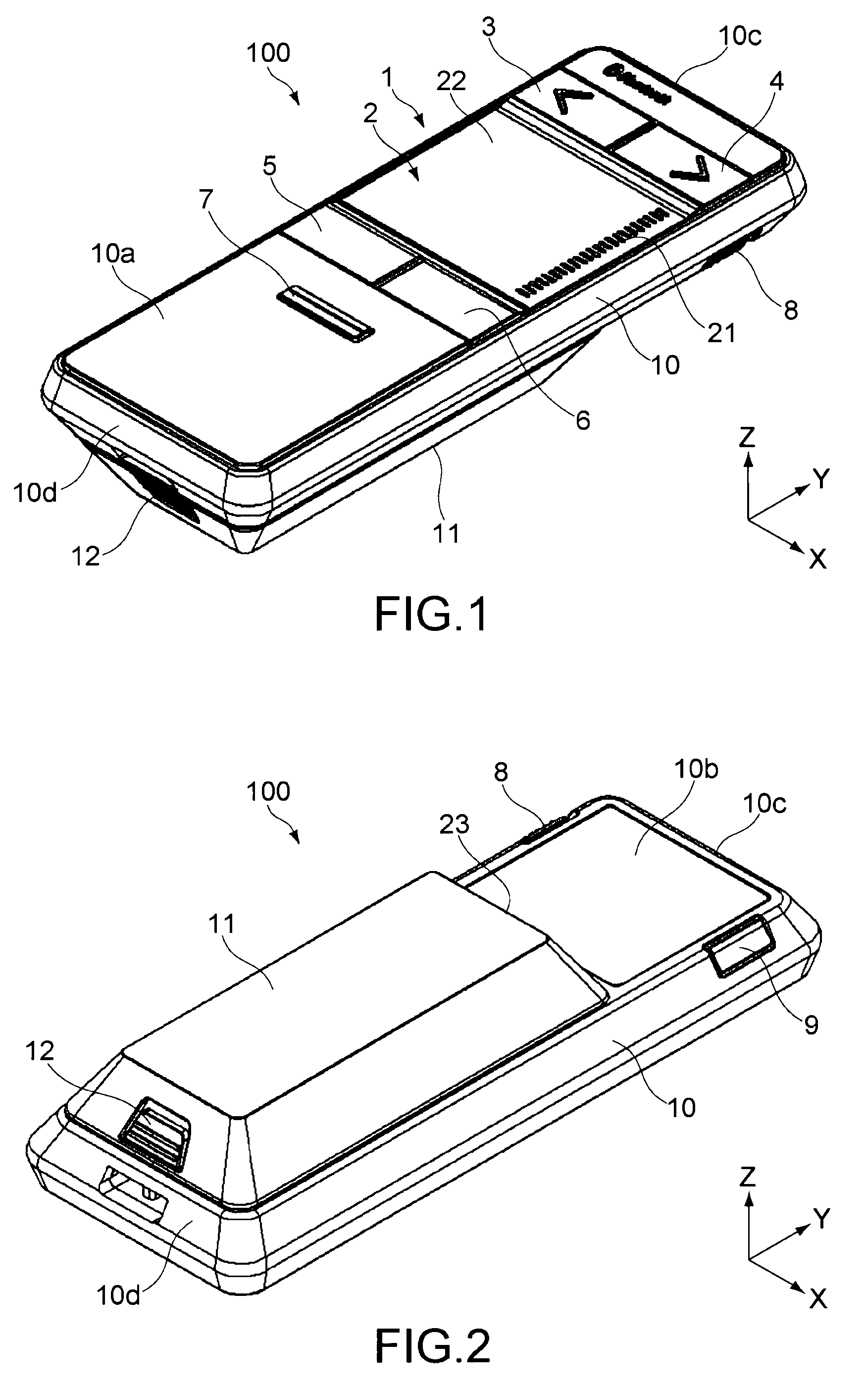 Portable electronic apparatus