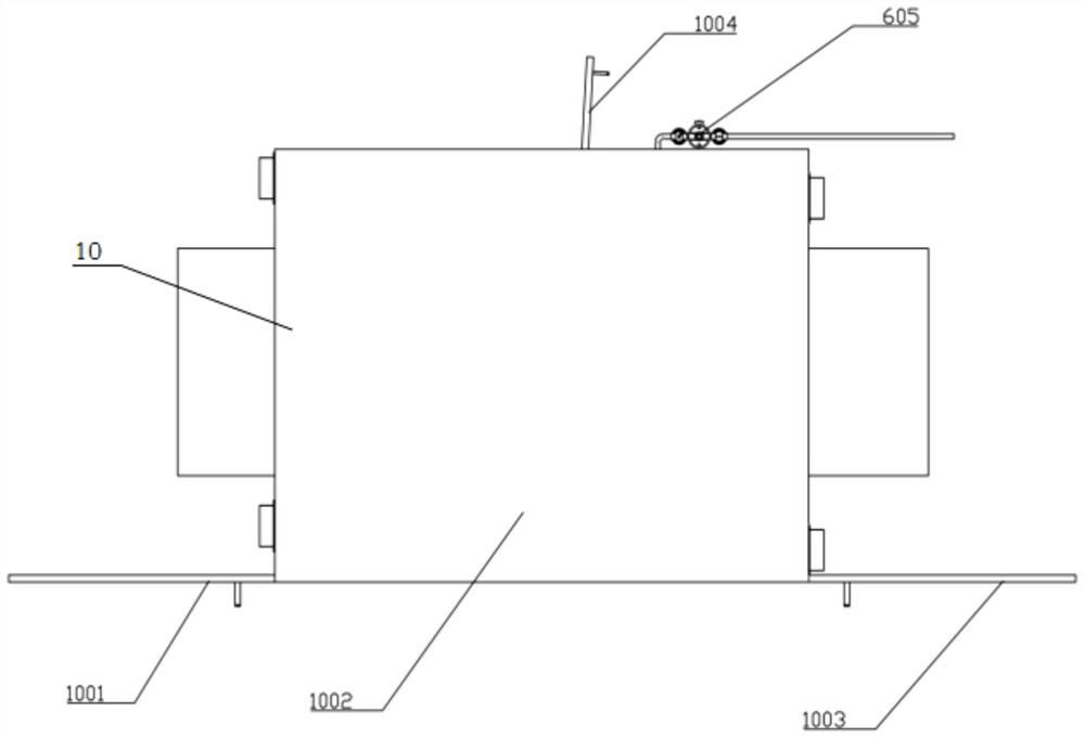 A device for removing oxide fine iron powder on the surface of plate and strip