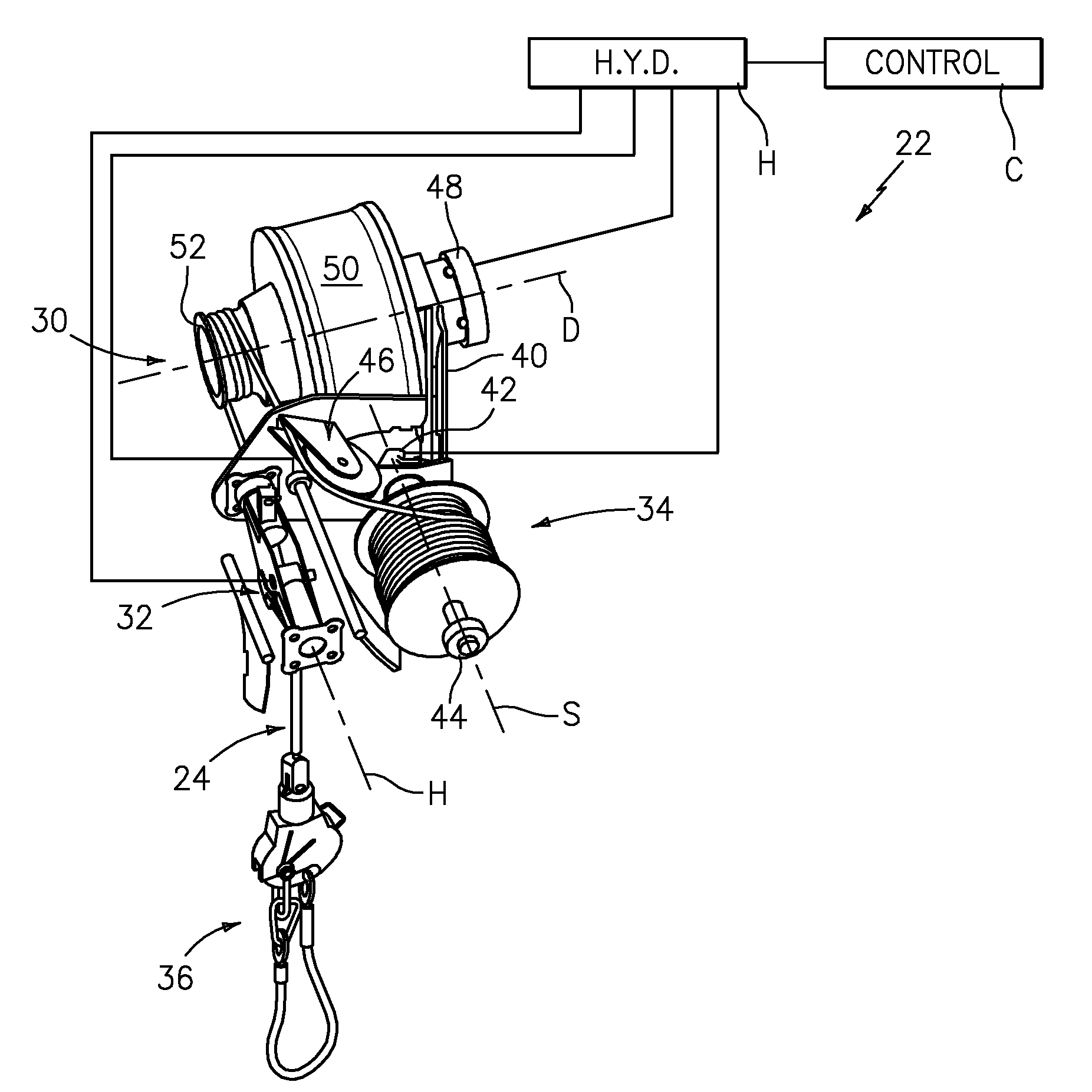 Winch system for vtol aircraft