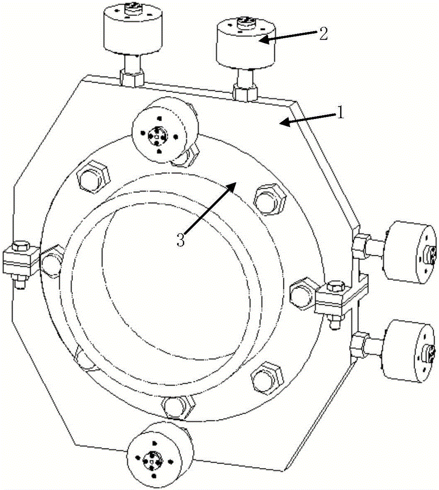 Pipeline system three-way active/passive vibration absorbing ring