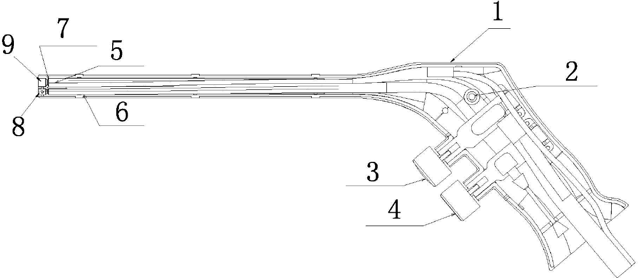 Operation aspirator with lighting and cleaning functions