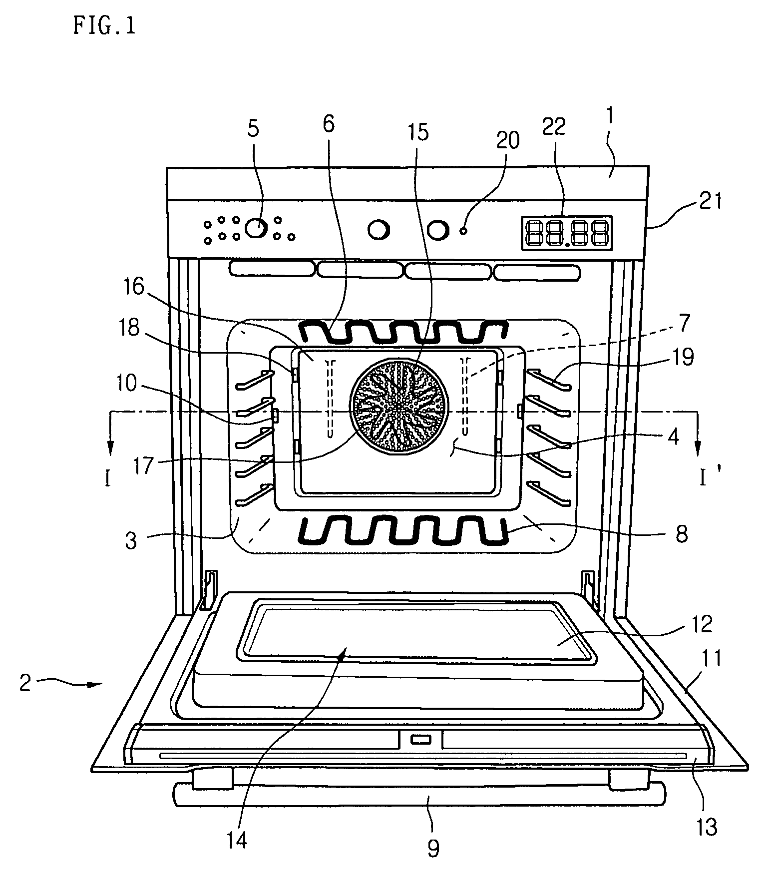 Oven and heating unit of oven