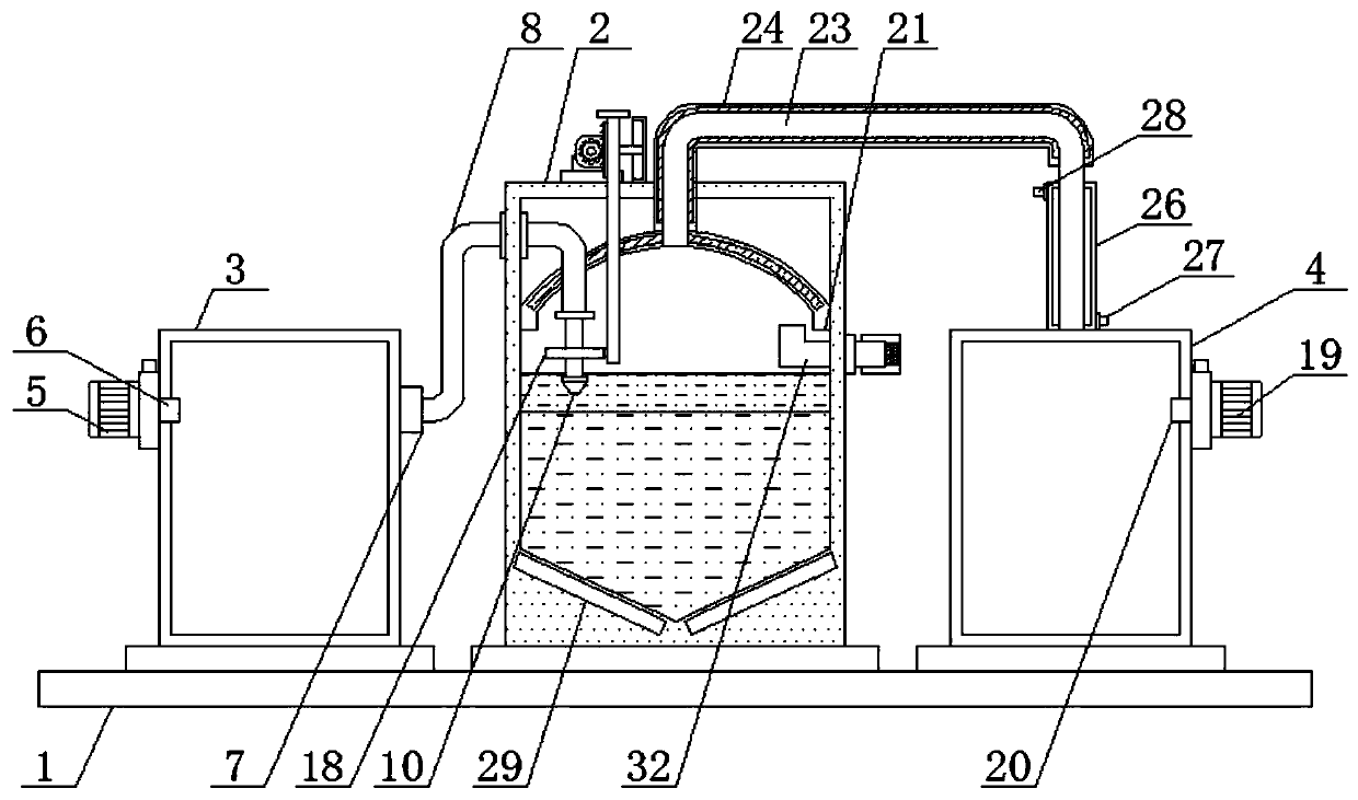 Crude oil dehydration treatment equipment for tea oil refining