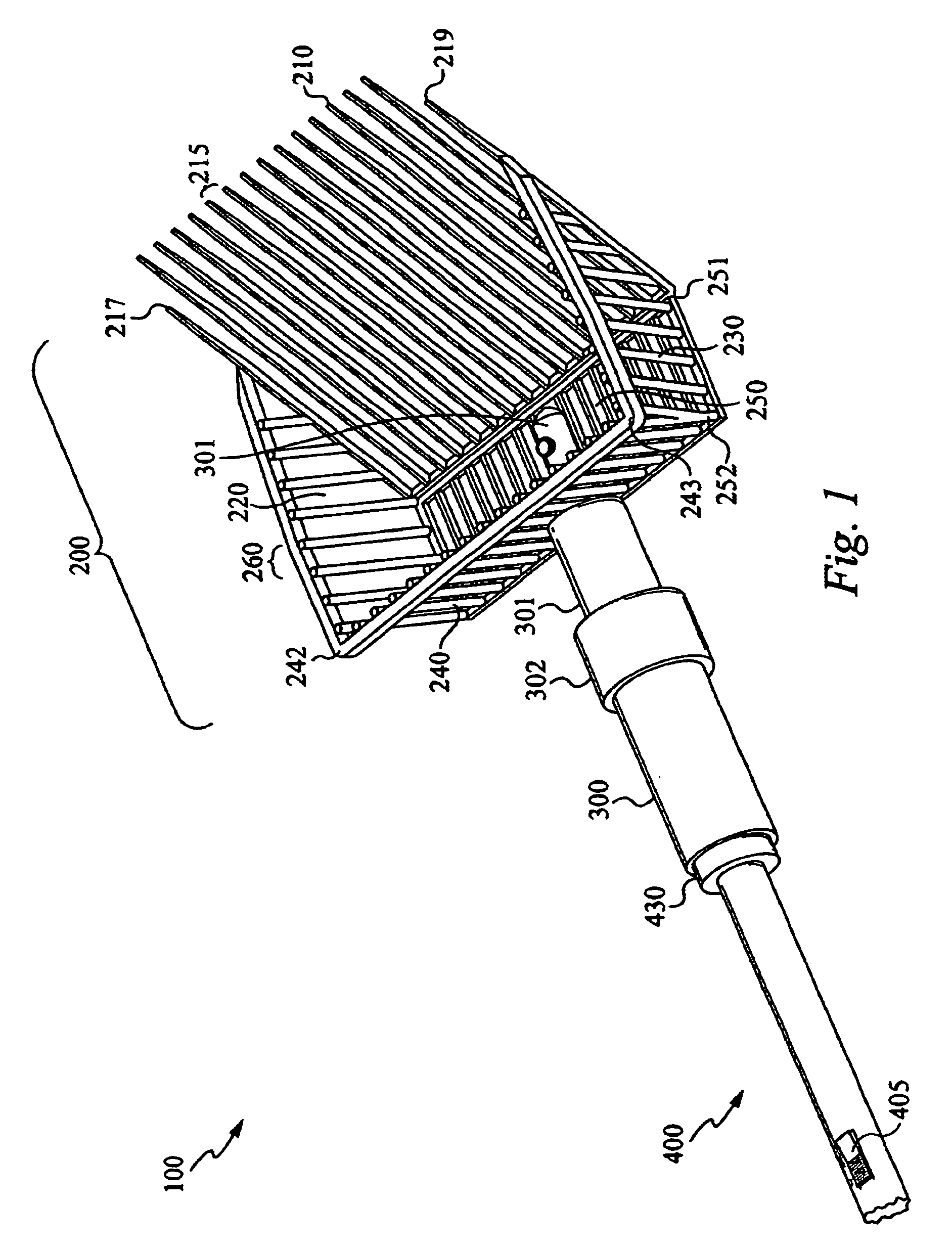 Vibrating scoop basket