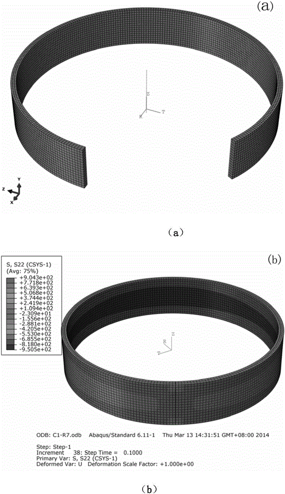 A cutting-ring measurement method for the residual stress of the cylinder wall of cylindrical parts