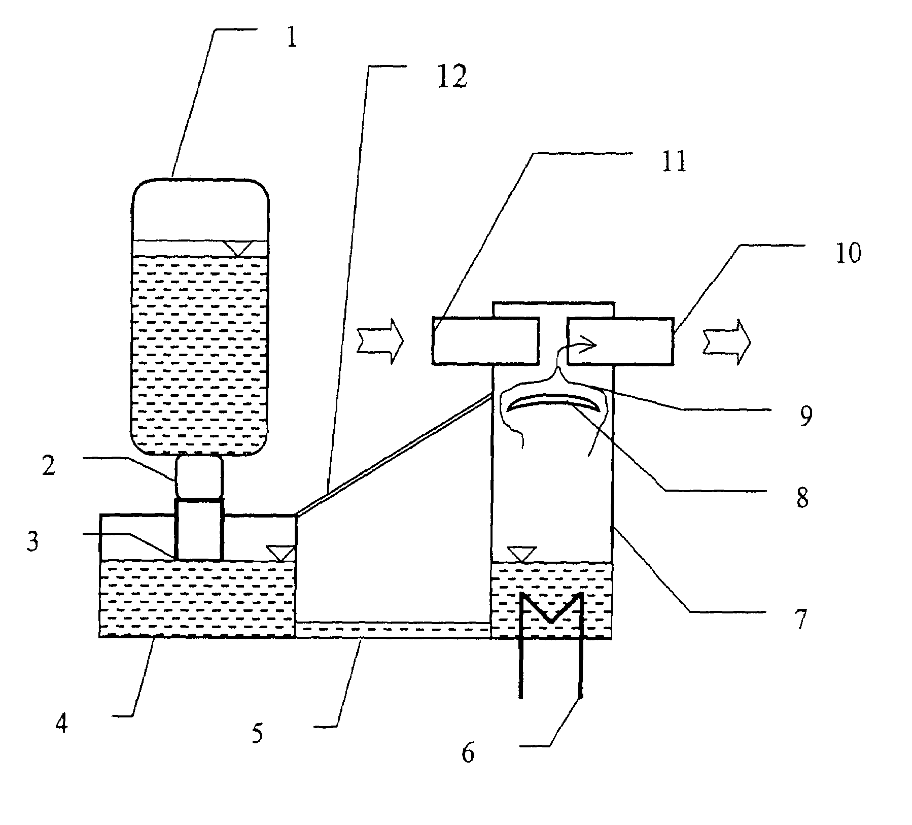 Breathing gas humidifier system for a patient