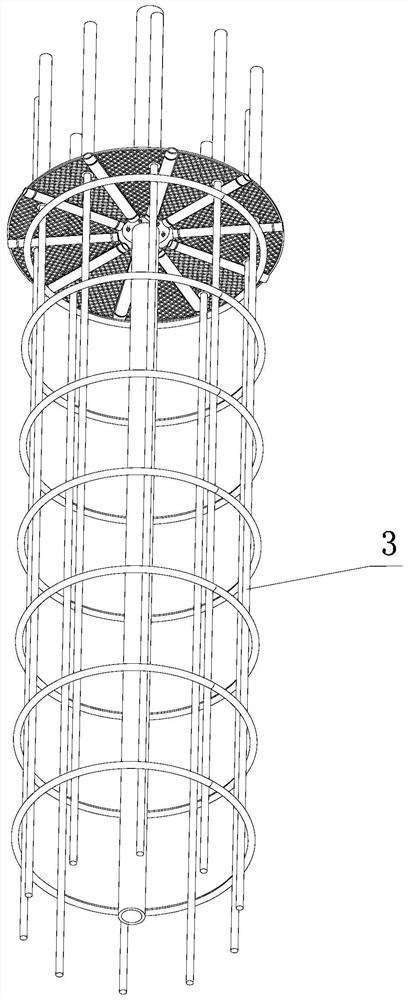 Rapid breaking structure for over-grouting part of pile top of cast-in-place pile