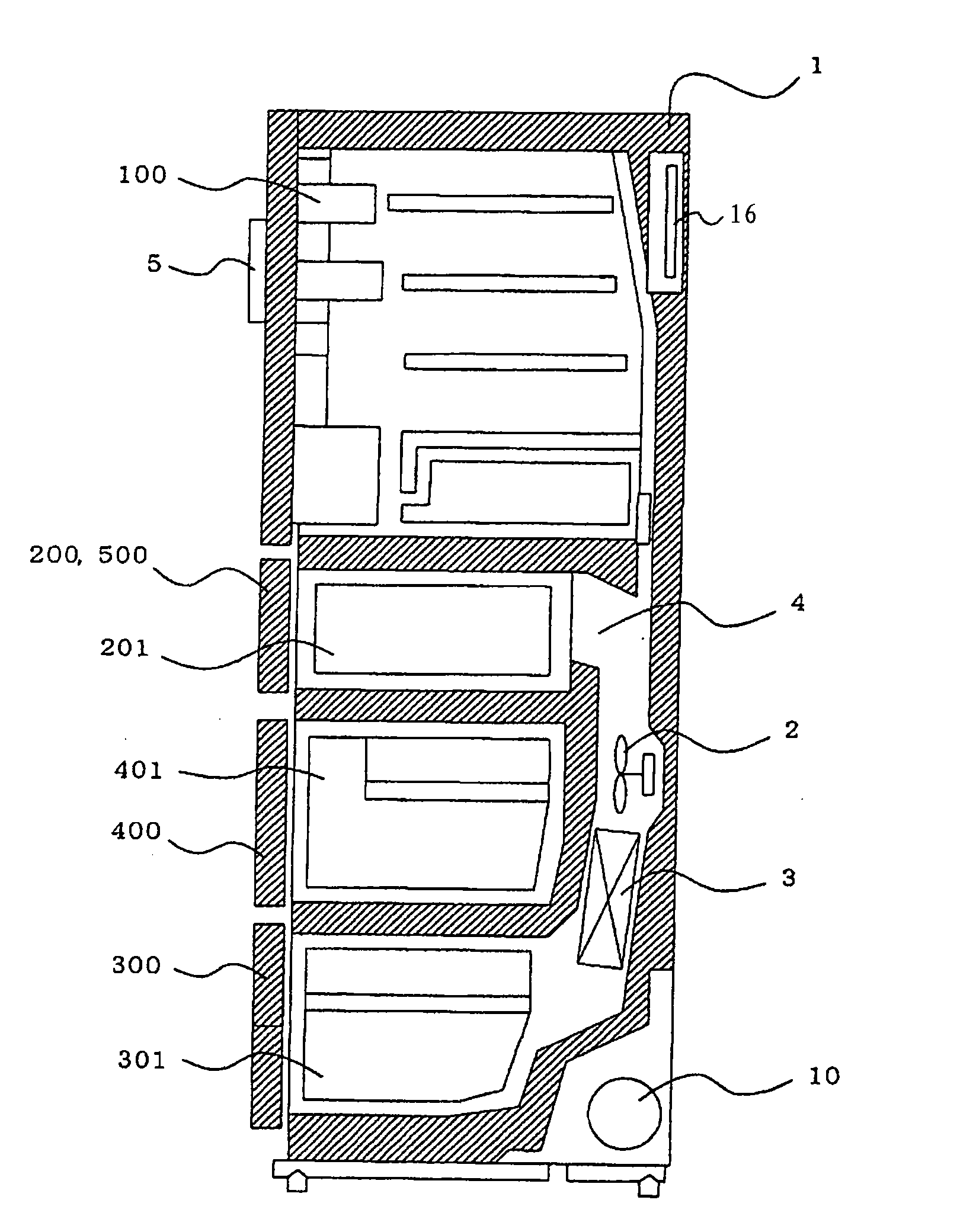 Refrigerator and method of refrigeration