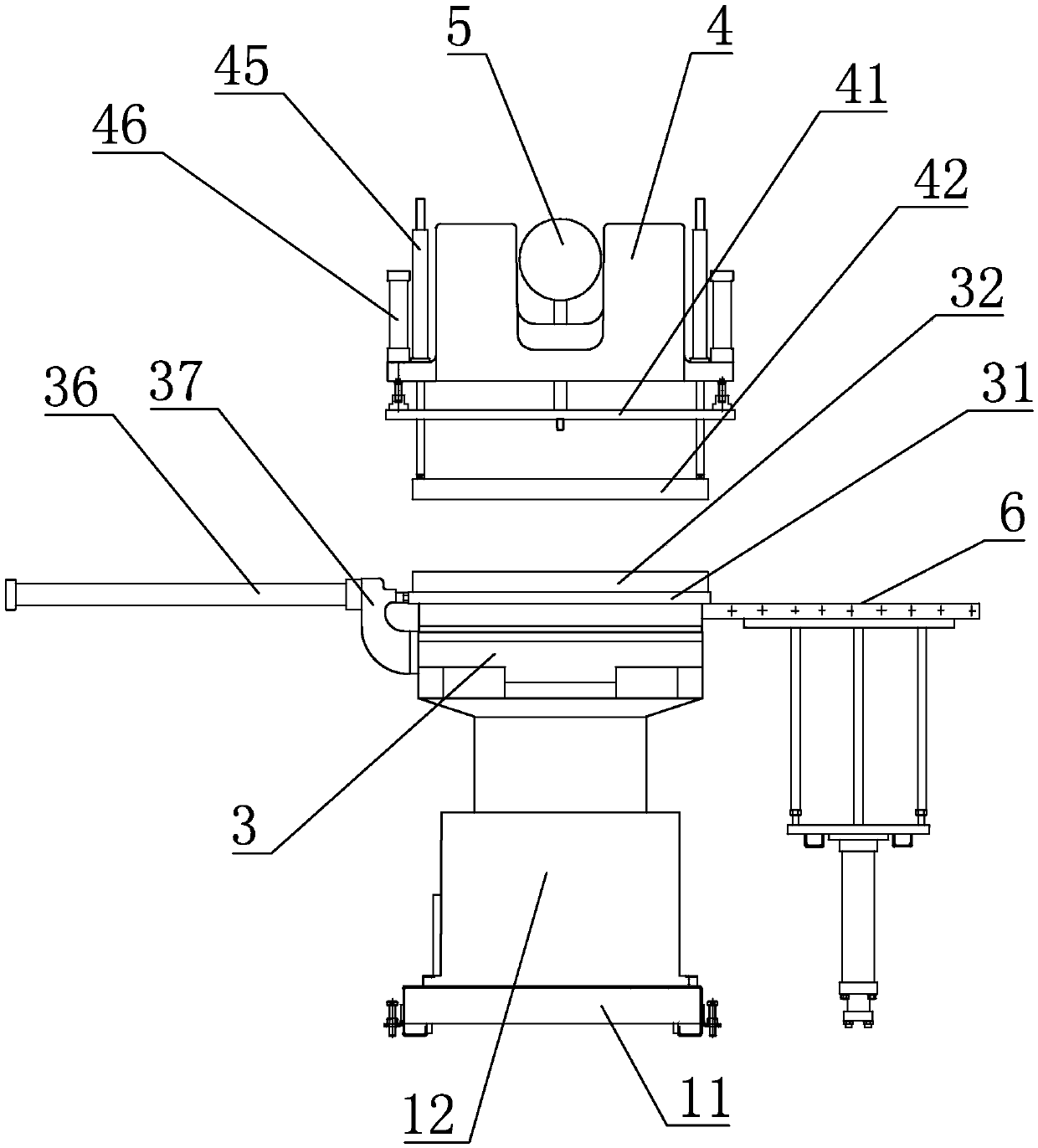 Hot pressing forming machine with die collecting device