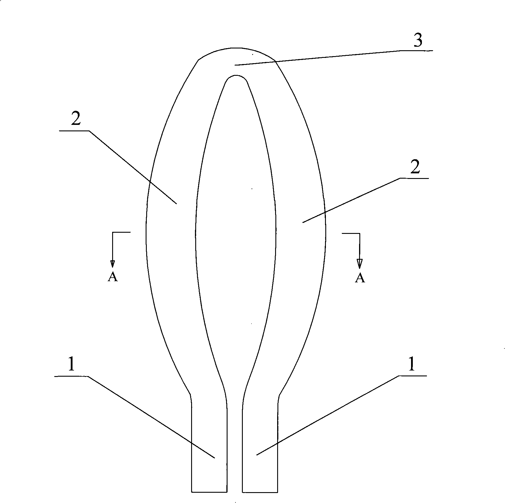 Flat circuit lamp tube and spherical lotus lamp made of this tube