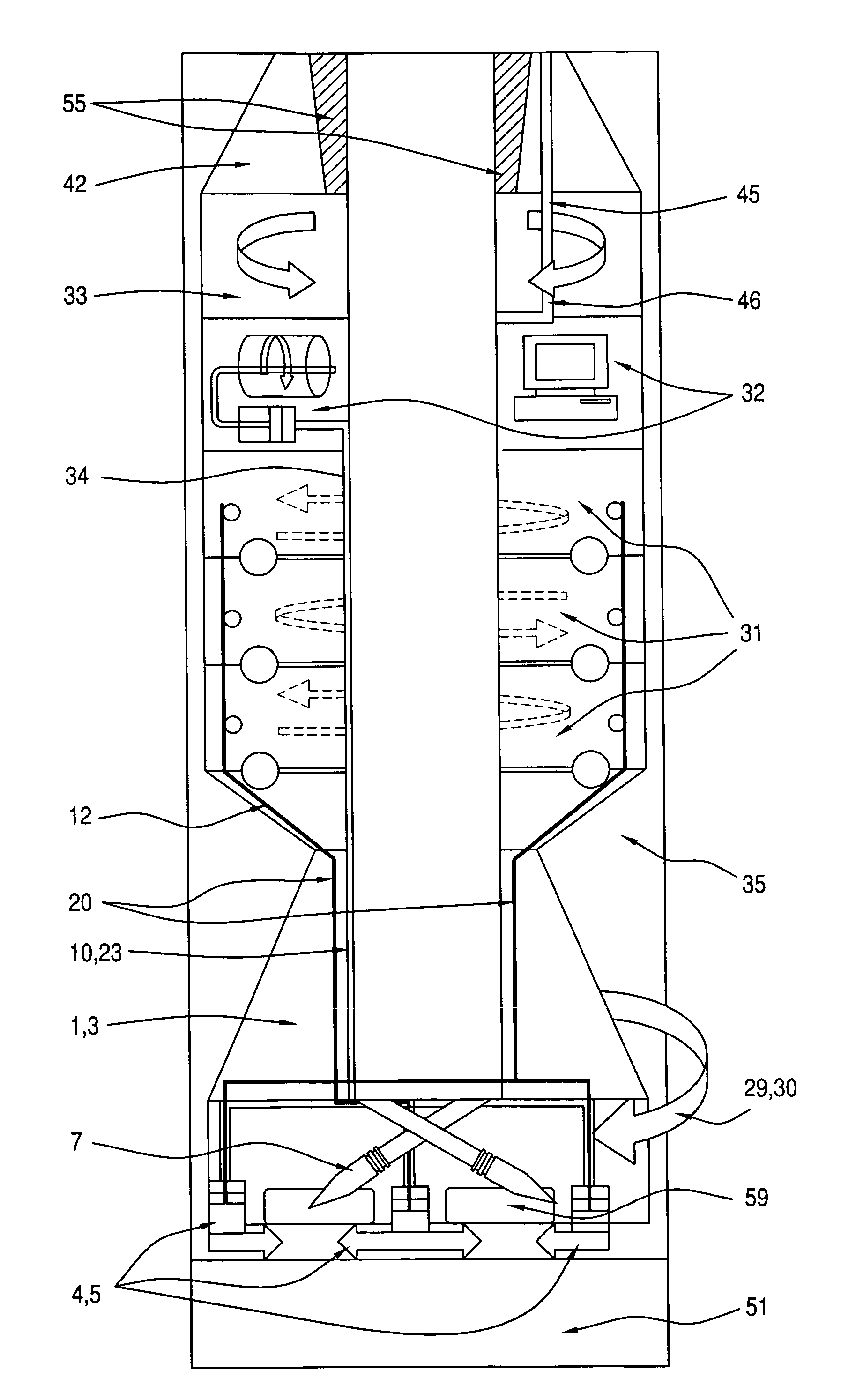 Method, drilling machine, drill bit and bottom hole assembly for drilling by electrical discharge by electrical discharge pulses