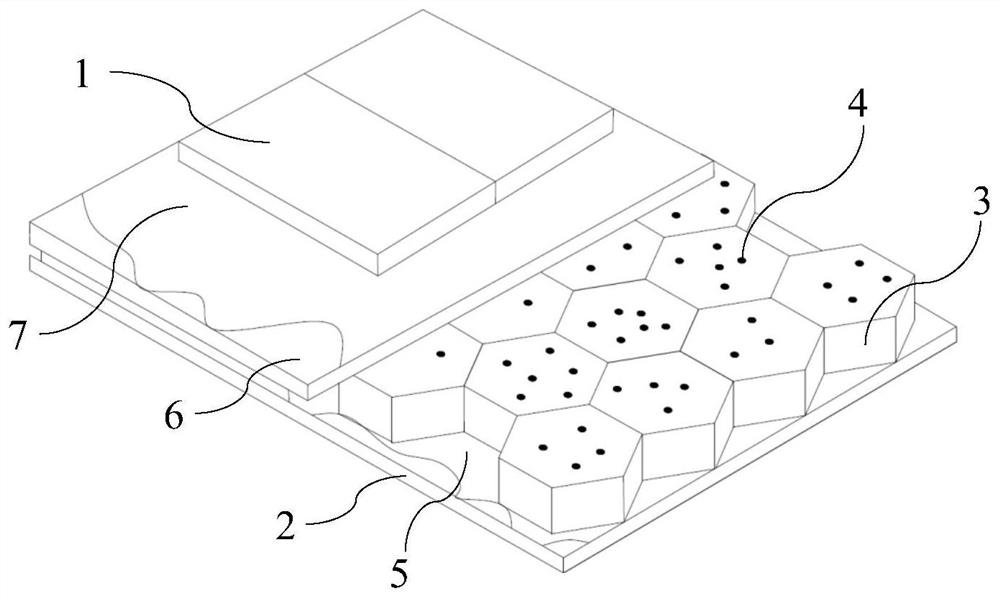 Ceramic tile paving structure capable of reducing thermal expansion stress of cement and paving method thereof