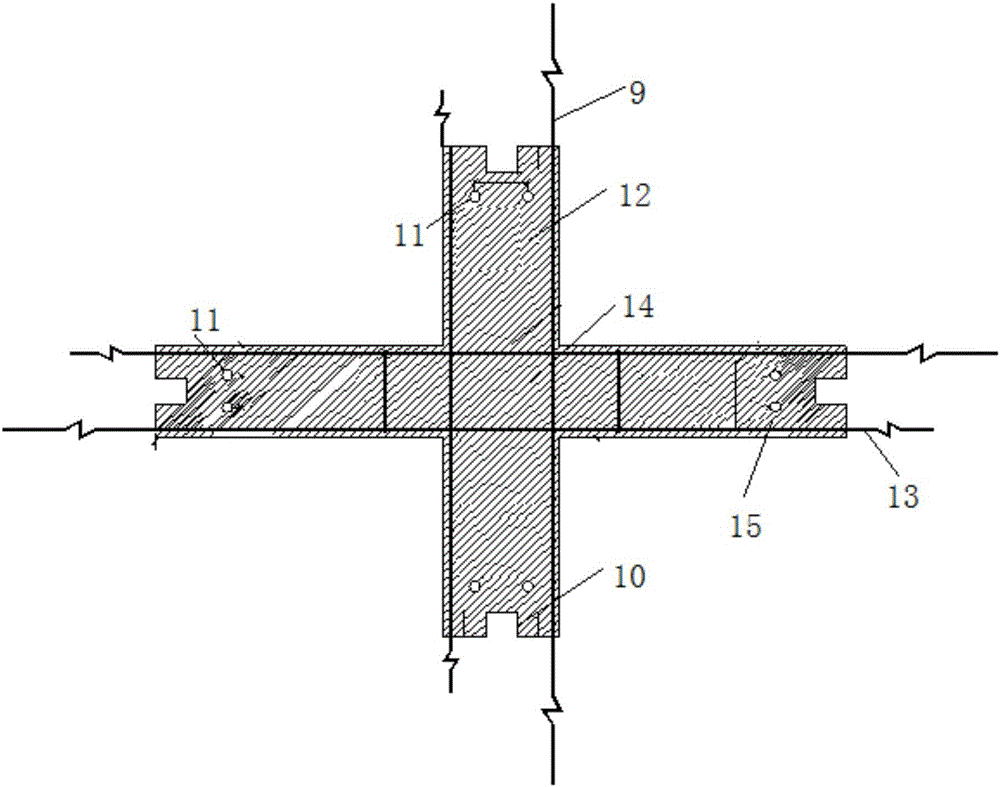 Prefabricated node and prefabricated frame structure and construction method thereof