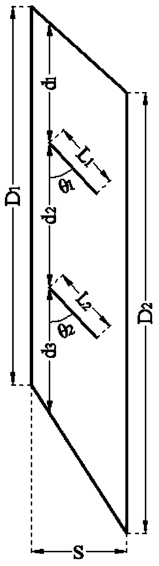 Design method of guide plate of reducing flue of SCR (selective catalytic reduction) de-nitration device