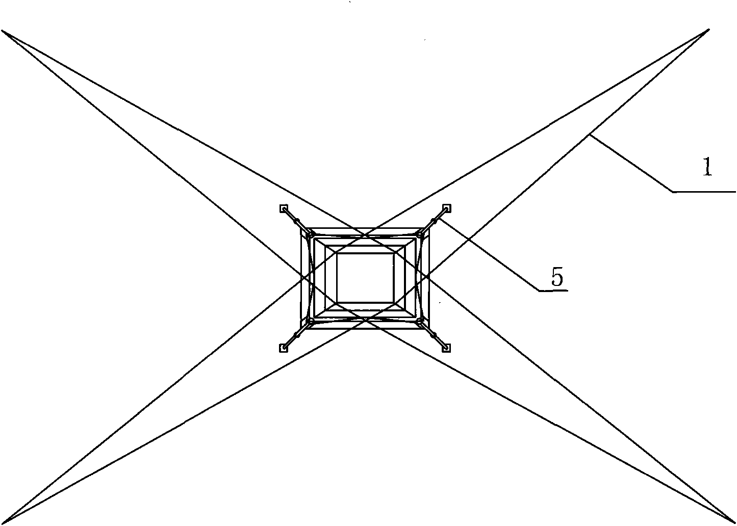 Device arranged on original foundation of high voltage transmission tower and capable of hoisting height of tower and preventing mining-induced deformation