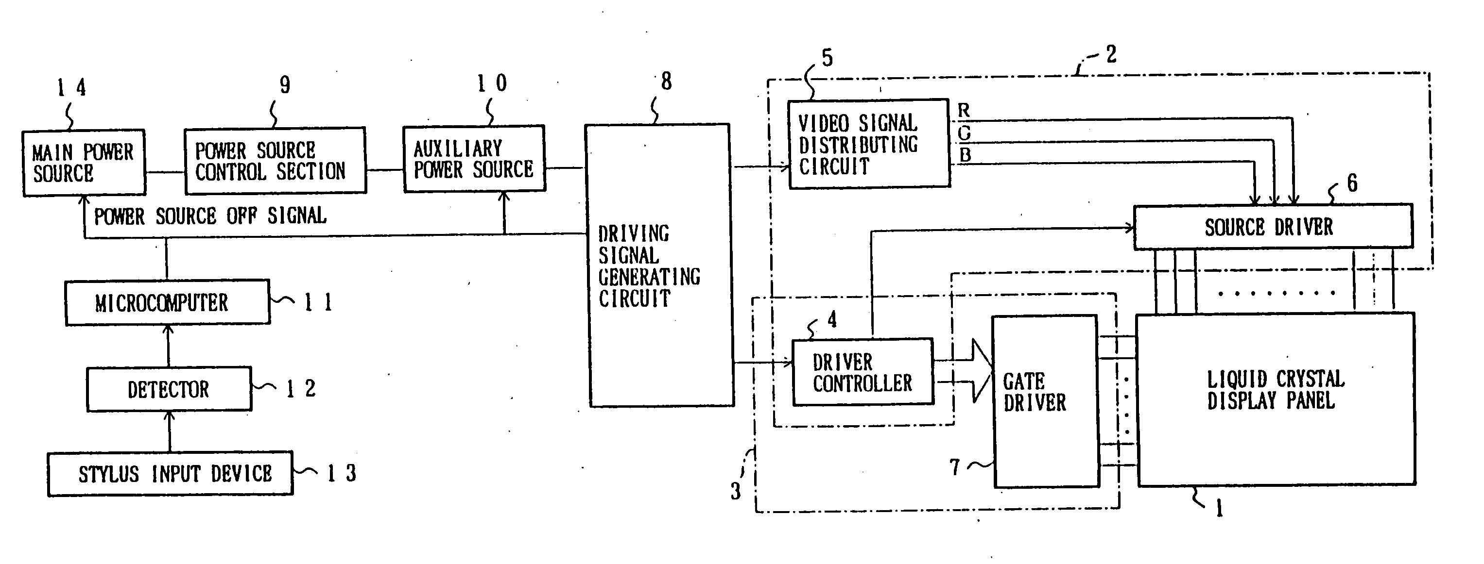 Erasing device for liquid crystal display image and liquid crystal display device including the same