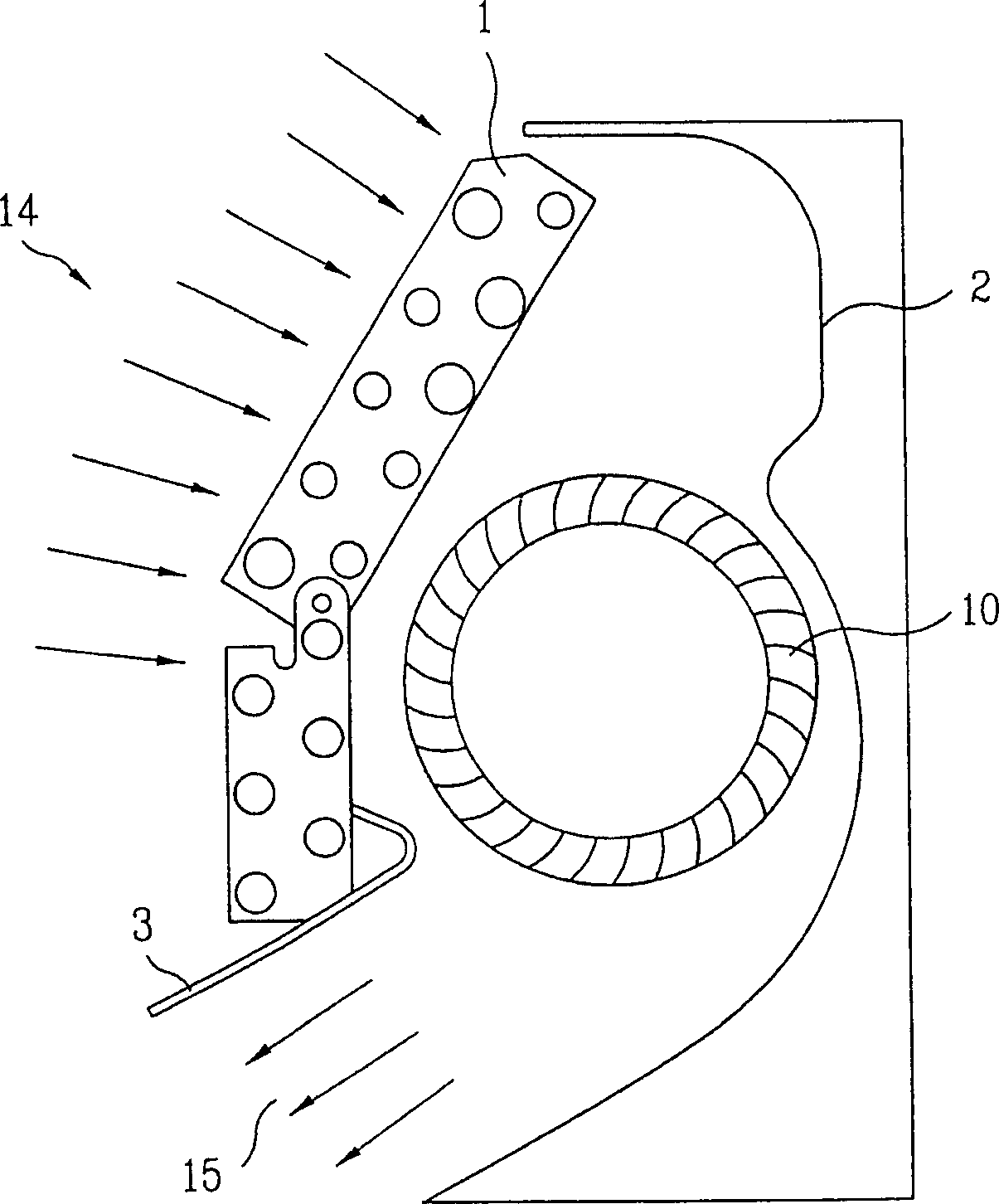 Transverse-flow fan and air conditioner using same