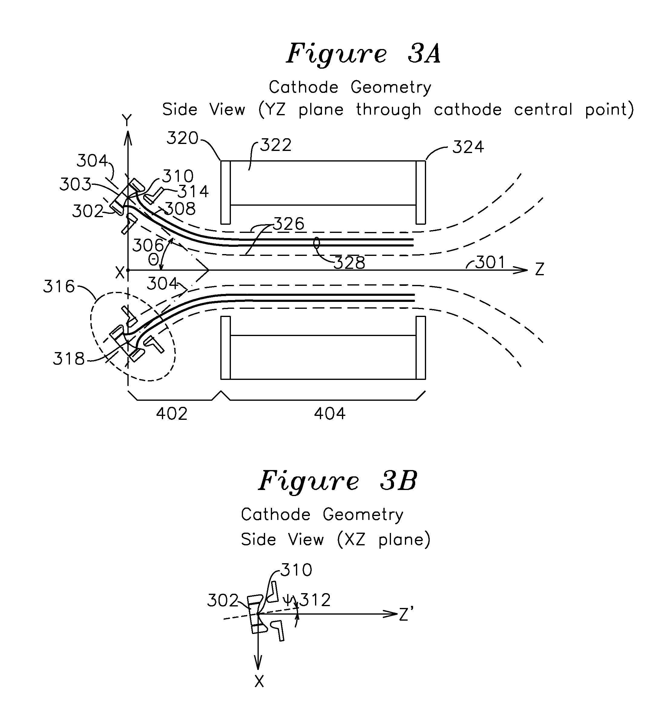 Electron gun for a multiple beam klystron with magnetic compression of the electron beams