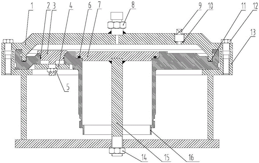 Check assembly for hydraulic test of multi-opening disc type piece