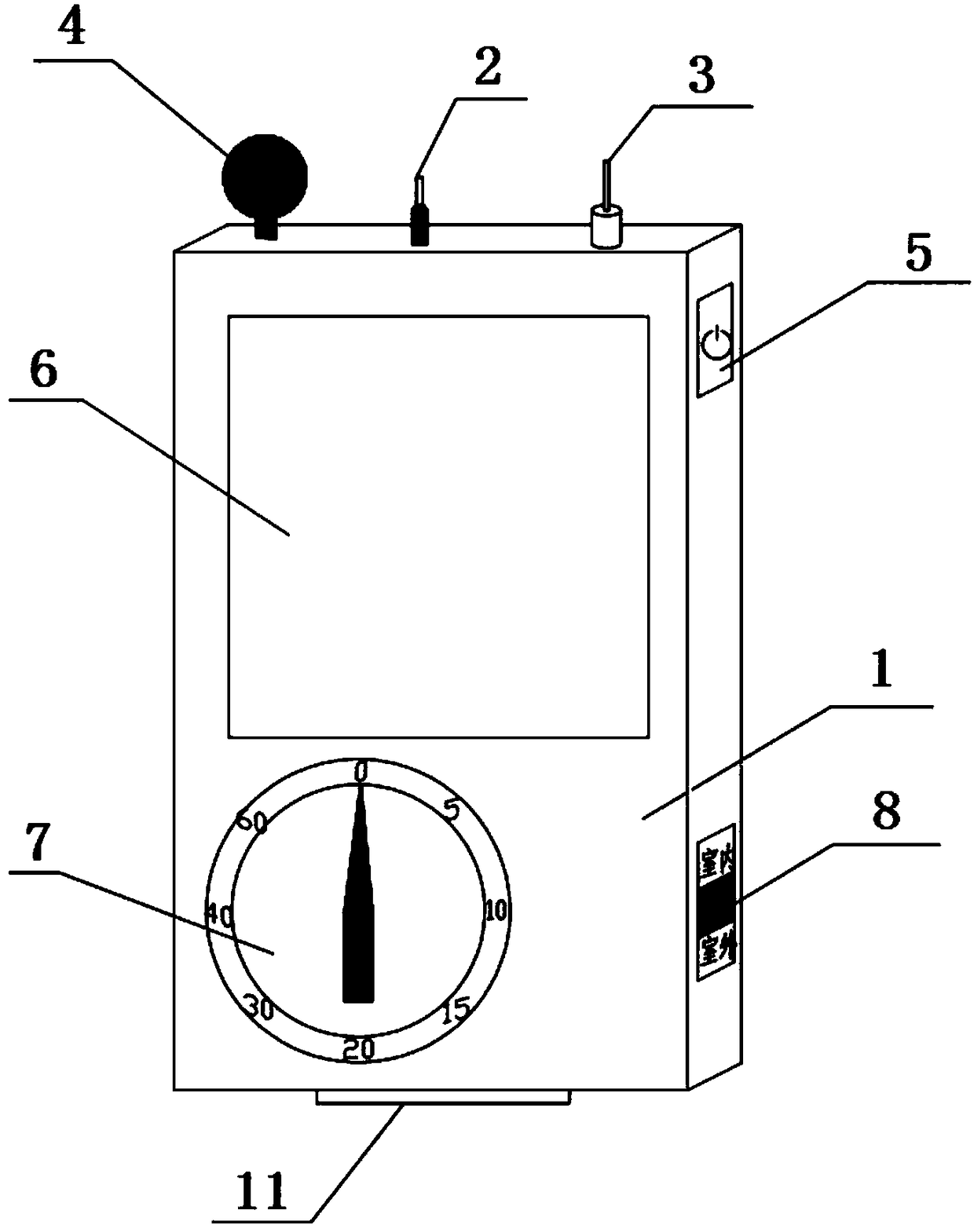 Portable WBGT (web-bulb globe temperature) index instrument