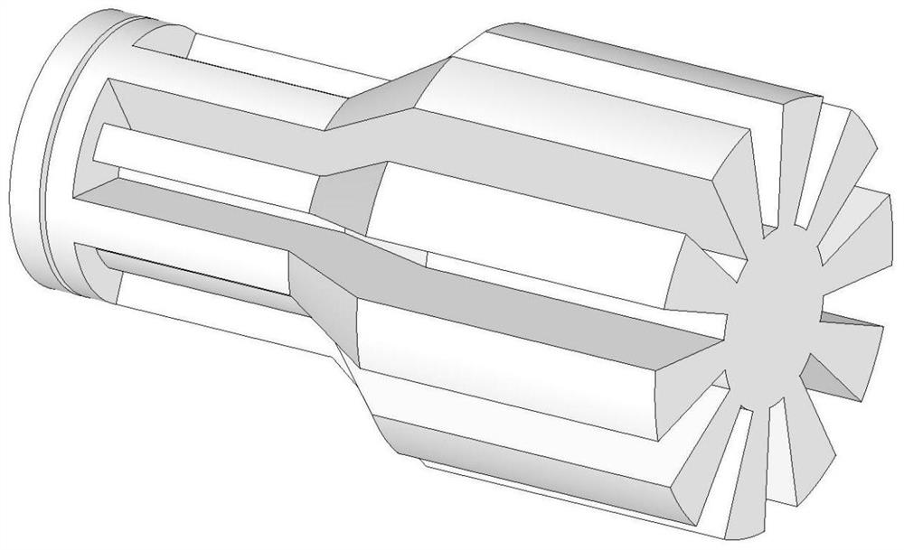 A compact high efficiency axial output te  <sub>51</sub> mode relativistic magnetron