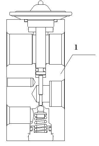 Structure for preventing noise and improving heat exchange performance in automotive air-conditioning heating power expansion valve