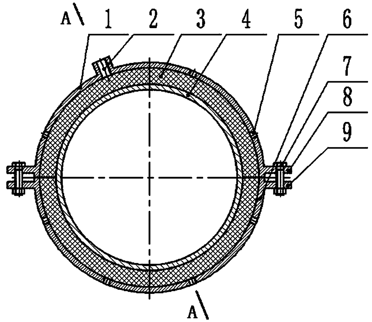 Multi-strengthened steel-plastic composite pipe emergency maintenance device and method