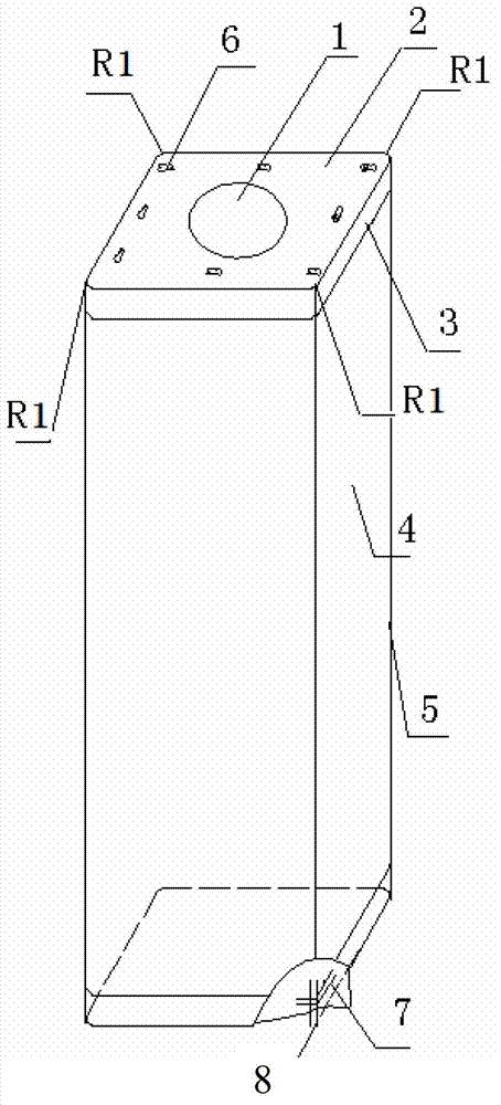 Prestressed concrete hollow square pile and formation die