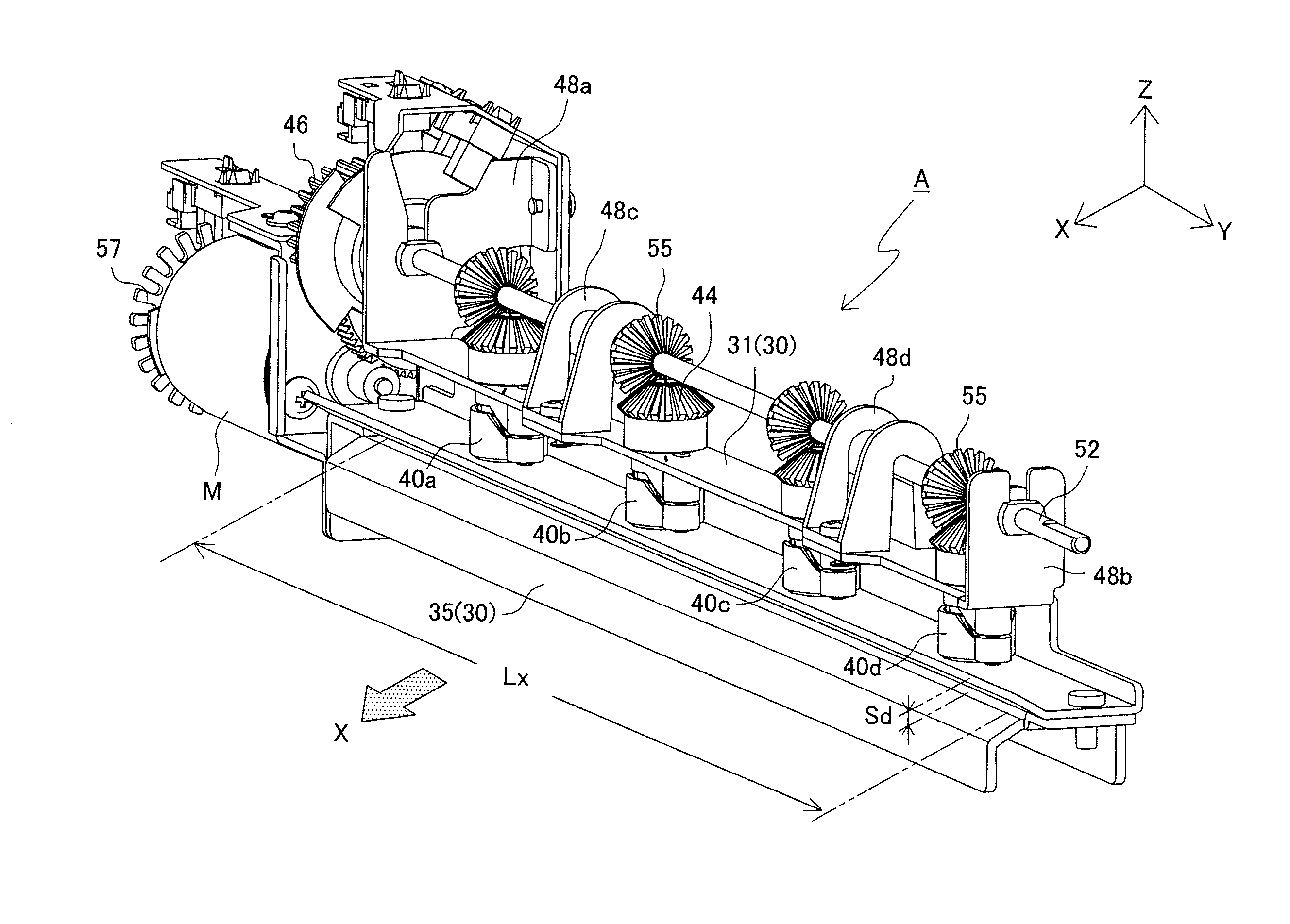 Sheet hole punching device