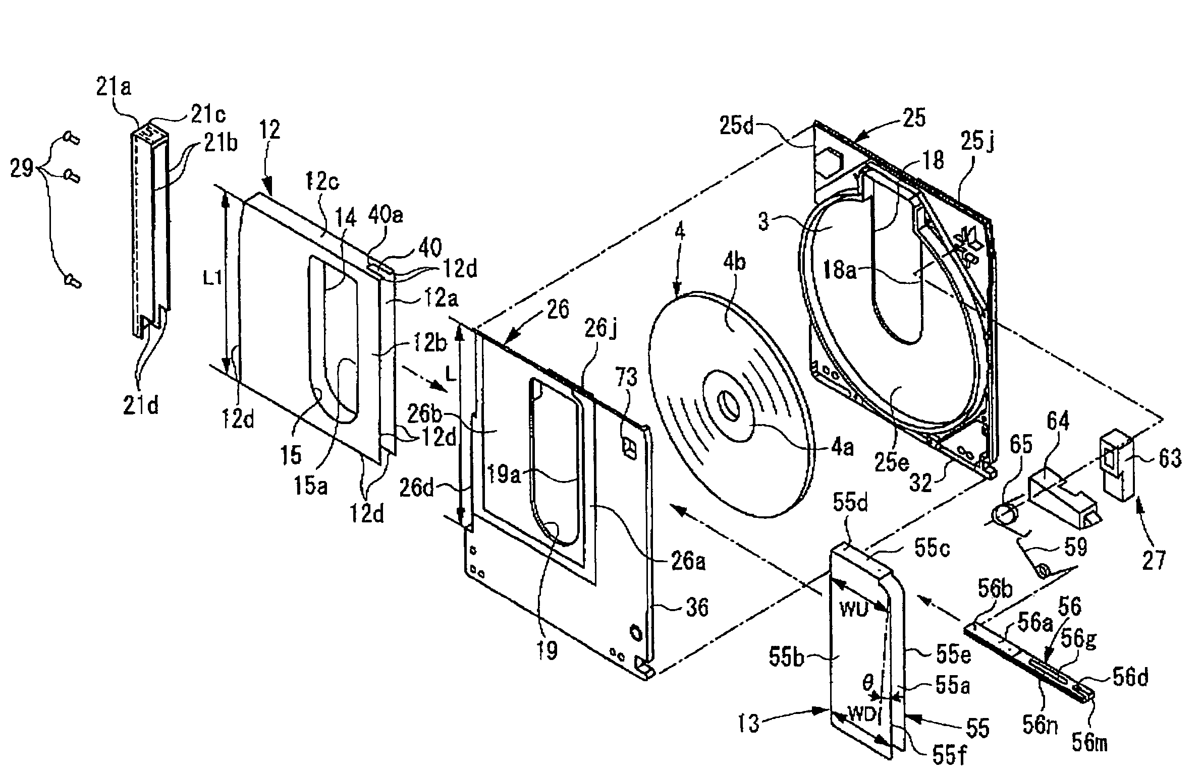 Cartridge for a photosensitive recording medium