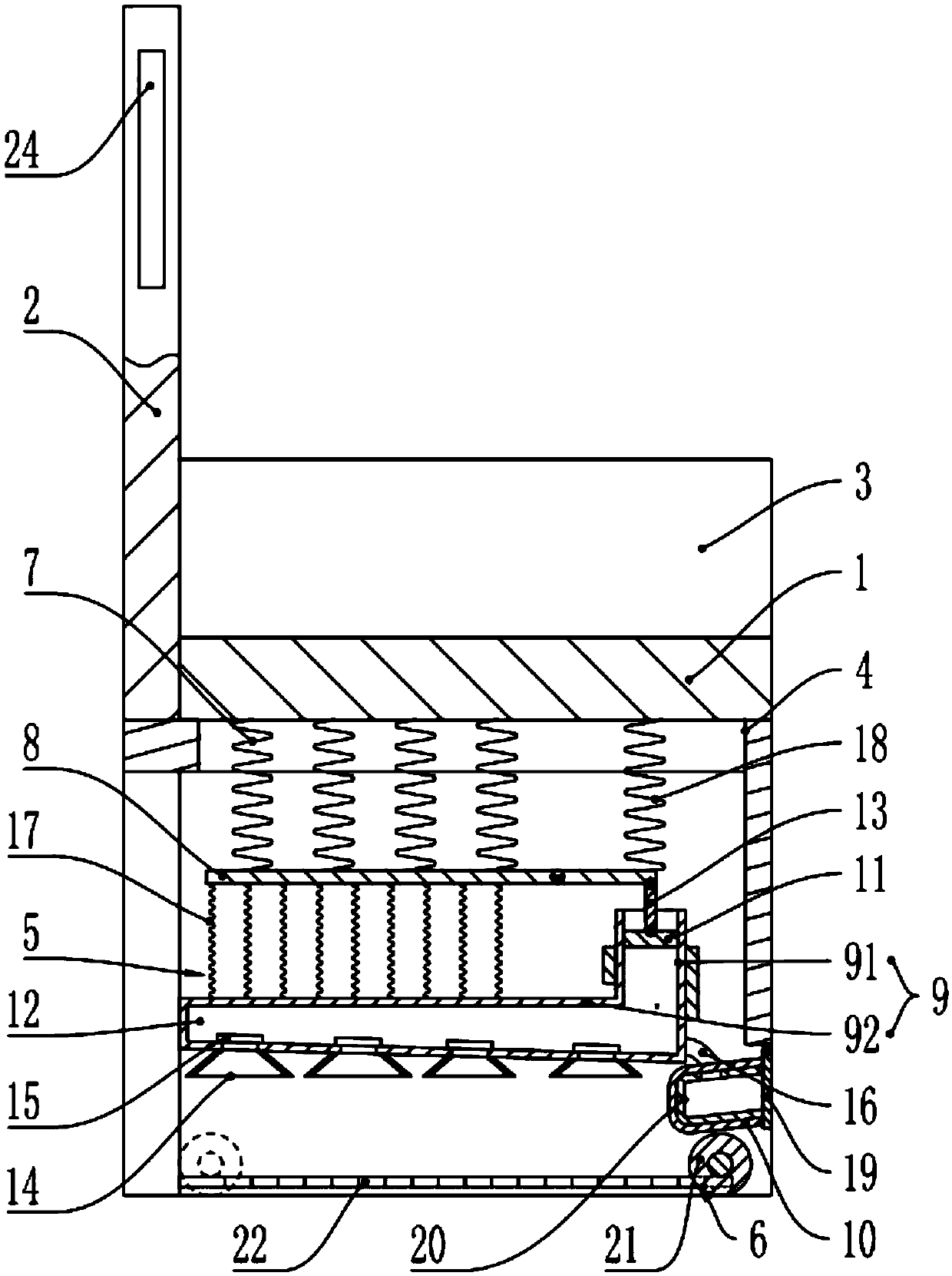 Sofa with dust removing device