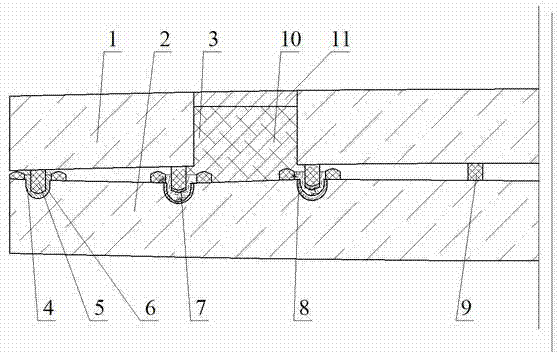 High-temperature-sheet-combination sealed convex vacuum glass with edges sealed by sealing grooves and sealing strips and manufacturing method thereof