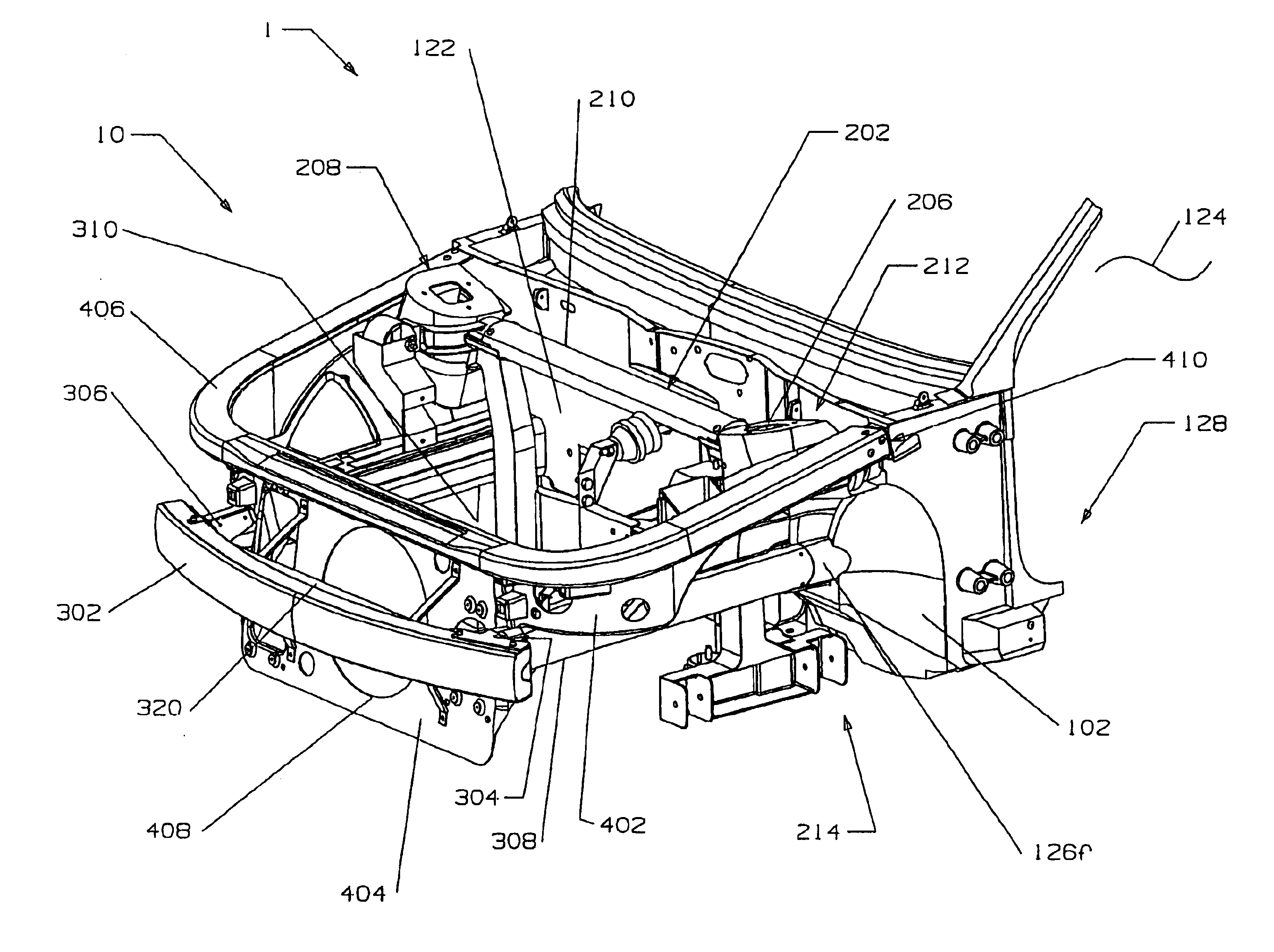 Crash energy absorption assembly for a motor vehicle