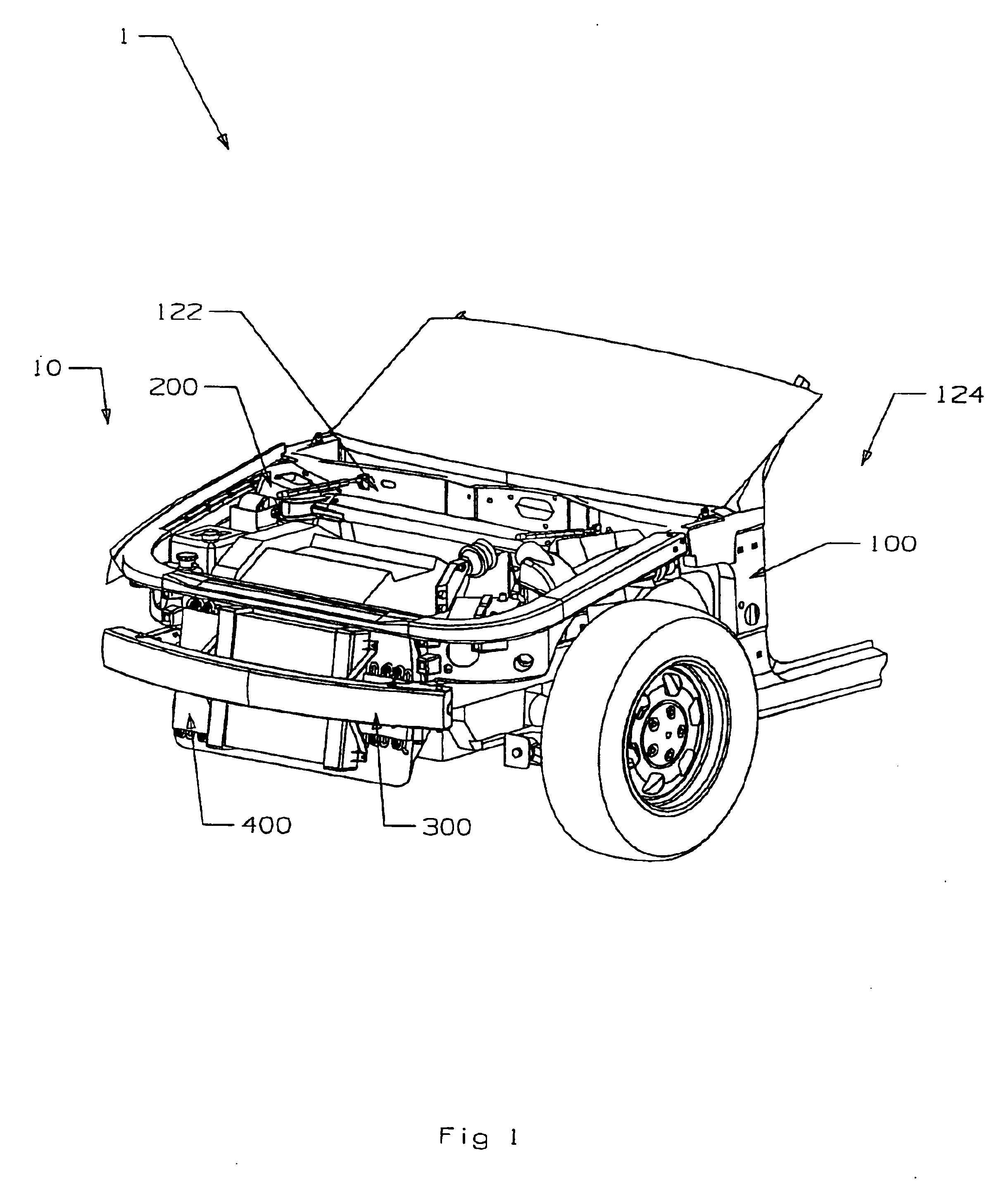 Crash energy absorption assembly for a motor vehicle