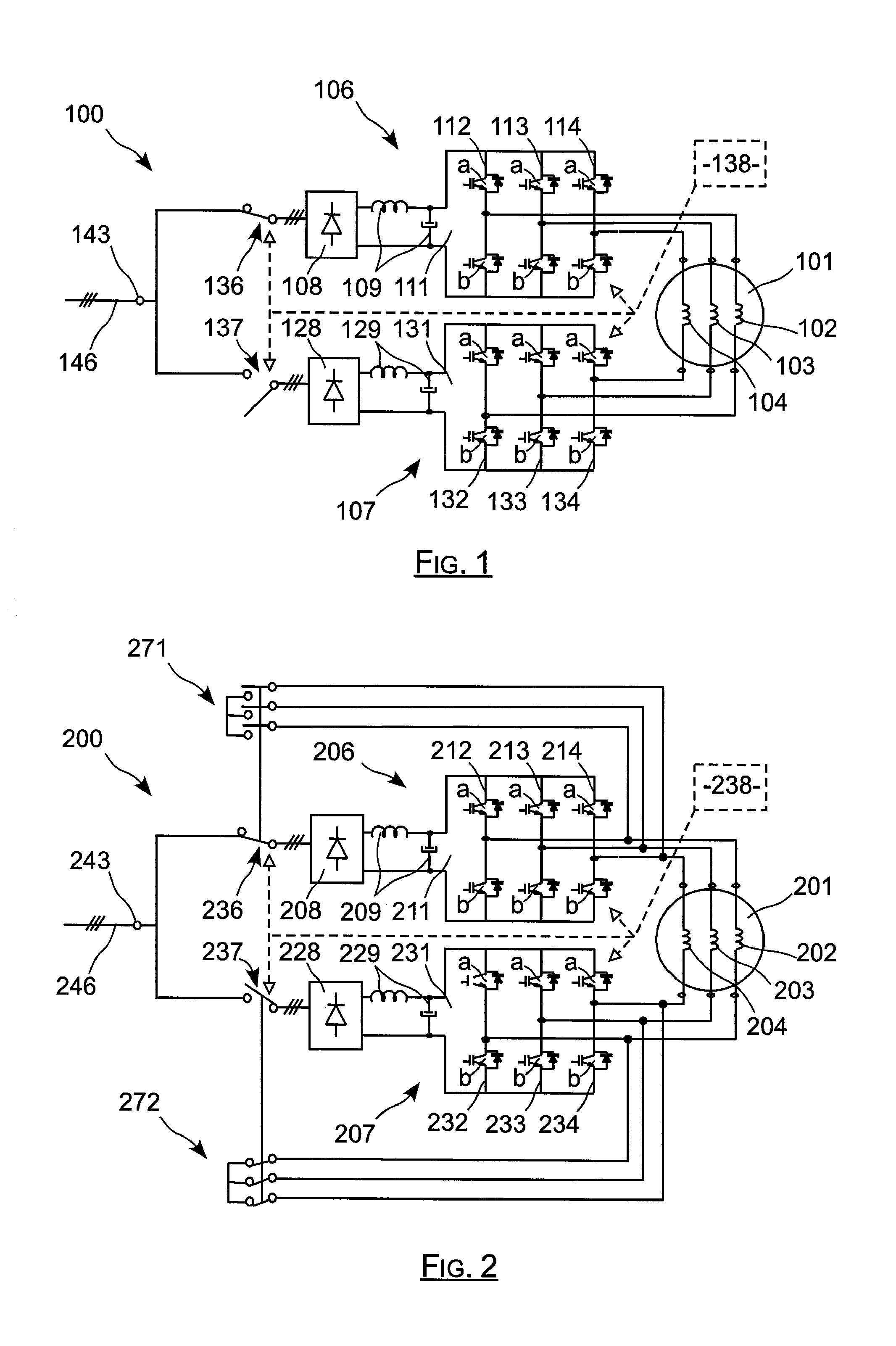 Electric actuator including two current-controlled voltage inverters powering an electric machine, and reconfigurable in the presence of a defect