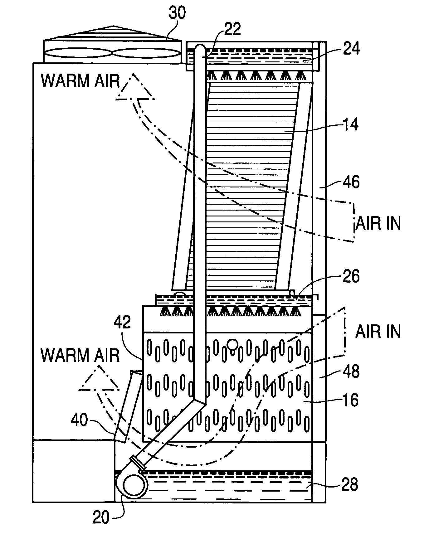 Fluid cooler with evaporative heat exchanger