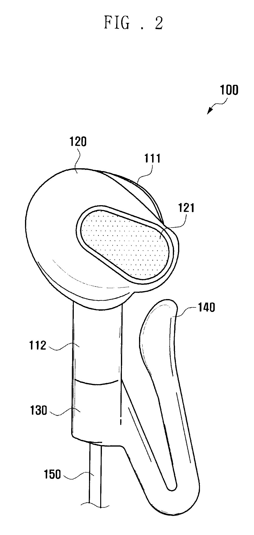 Earphone having under hanger