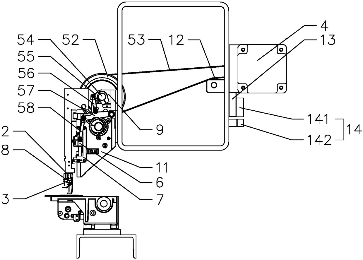 Embroidery machine head and embroidery machine