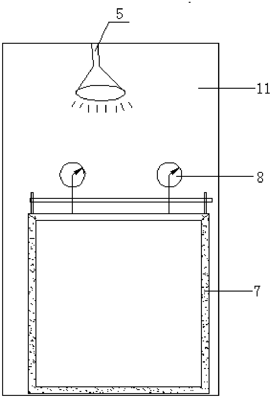 Test device for simulating slope site rock mass disintegration and test method of test device