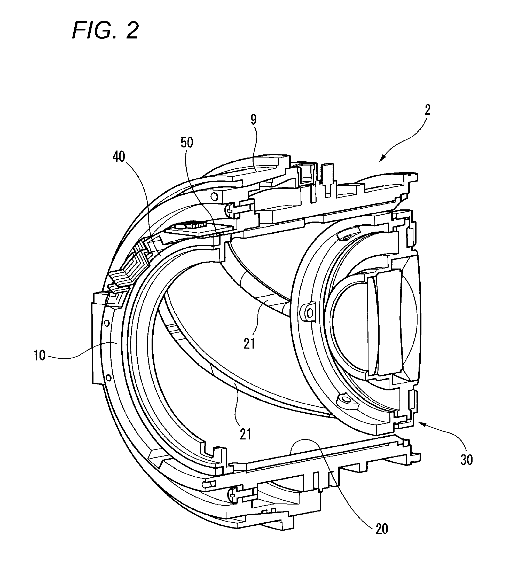 Lens device and position detection method of movable optical element