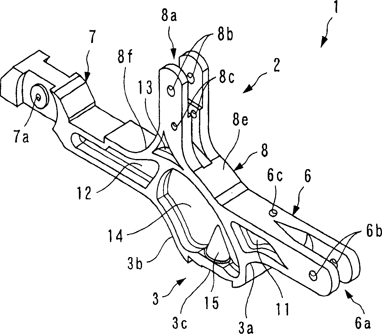 Action part for piano