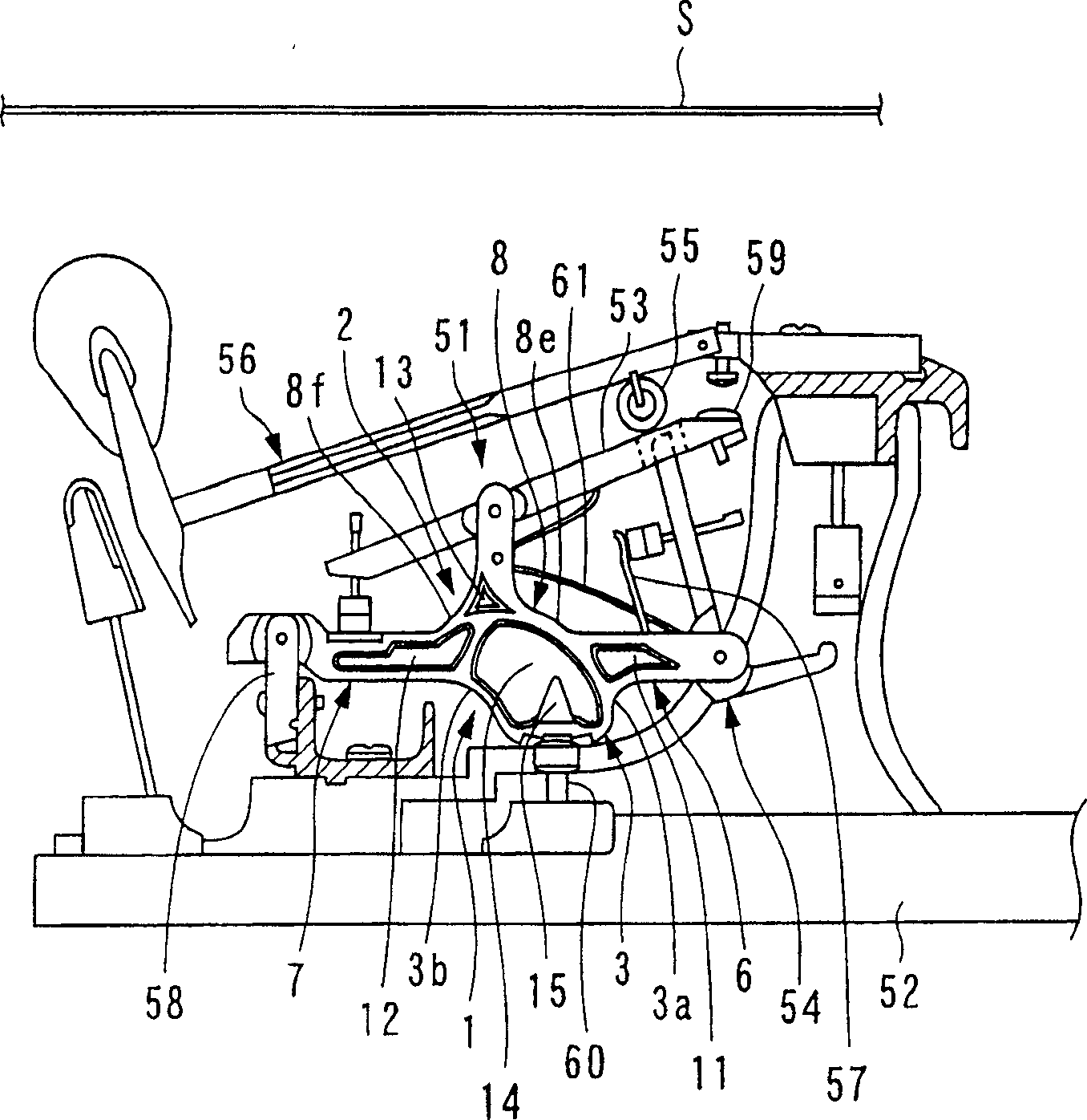 Action part for piano