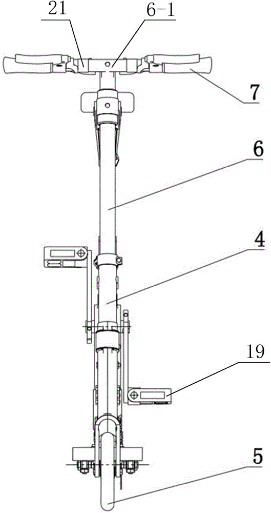 Folding sliding plate bicycle