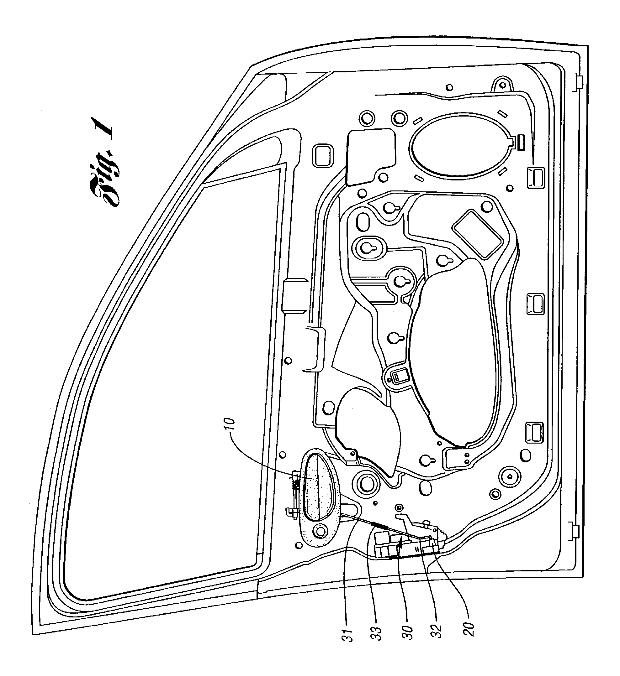 Vehicle door latching mechanism having an improved link rod