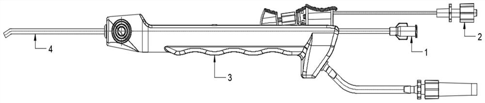 Visual three-level paranasal sinus balloon dilatation flushing catheter system