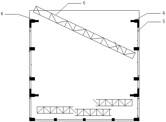 Lifting method of steel structure roof truss pulling bar in narrow space